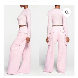 Cotton Fleece Oversized Cargo Pant